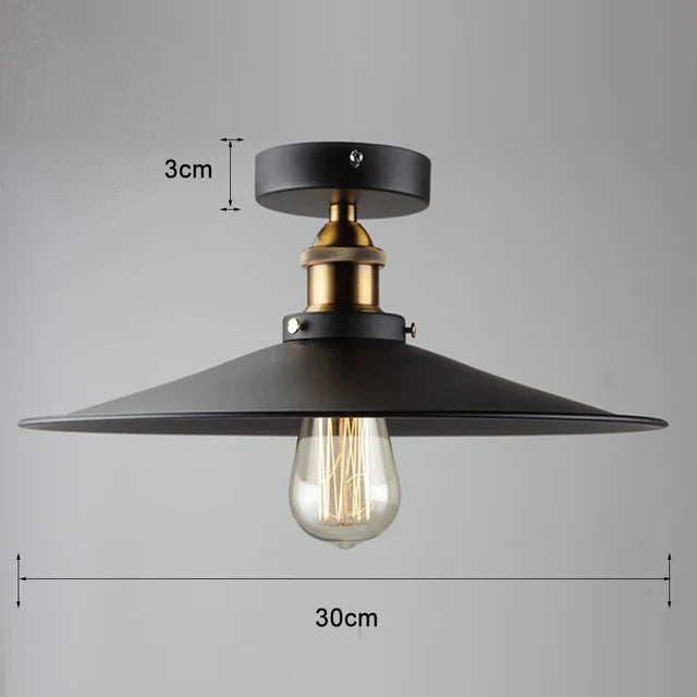 vintage ceiling lamp in industrial style – retro lighting for living room & hallway | Bowlift