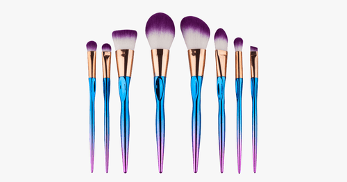 BowLift | 8-piece rainbow mermaid brush set – Get ready for any occasion with a flawless look