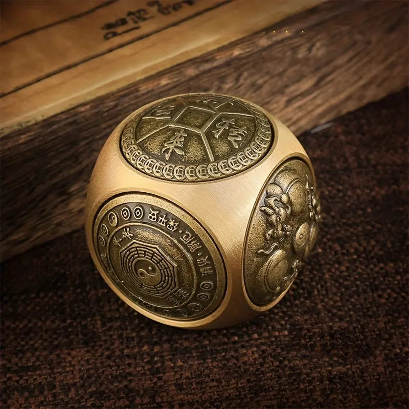 BowLift | Brass Stress Relief Spinner with Redating Six-Sided Cube
