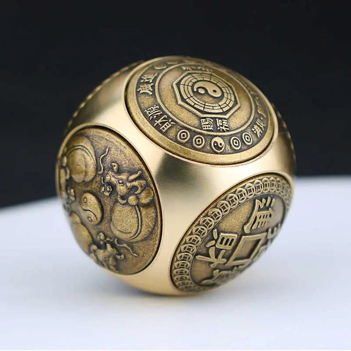 BowLift | Brass Stress Relief Spinner with Redating Six-Sided Cube