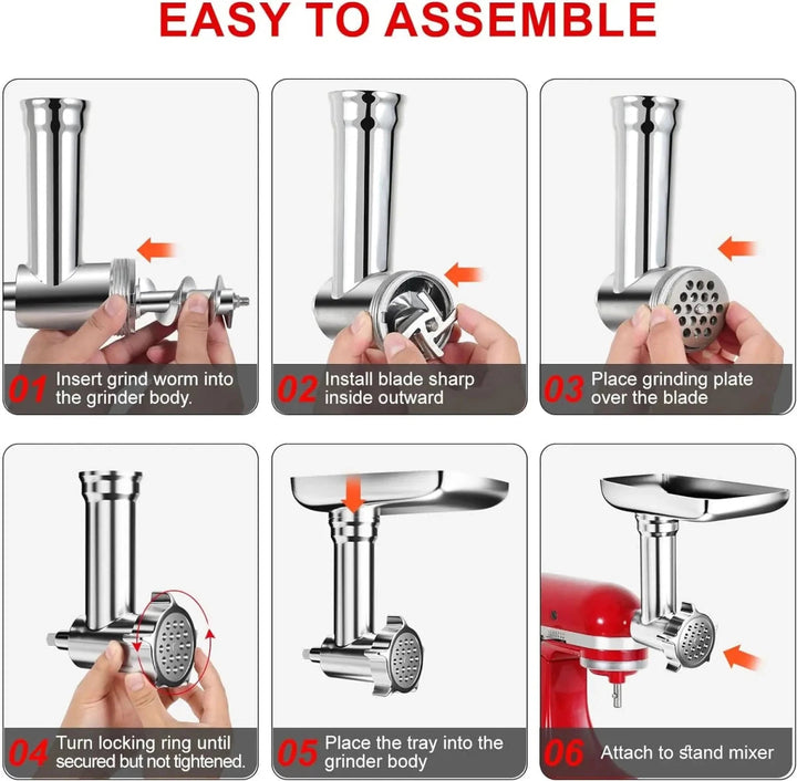 GRINDLIVA Meat Grinder Attachment for KitchenAid | Bowlift