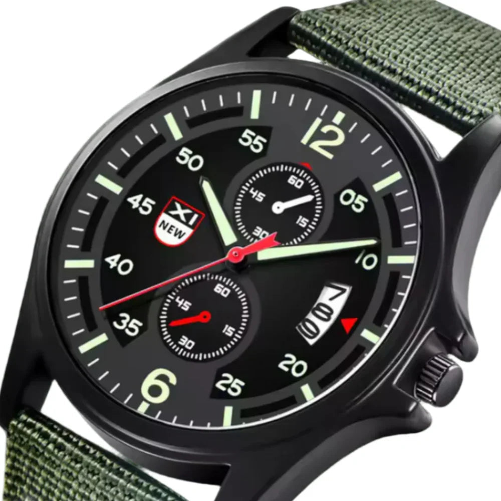 BowLift | Military Quartz Watch – Lightweight Tactical Nylon Strap Watch for Men