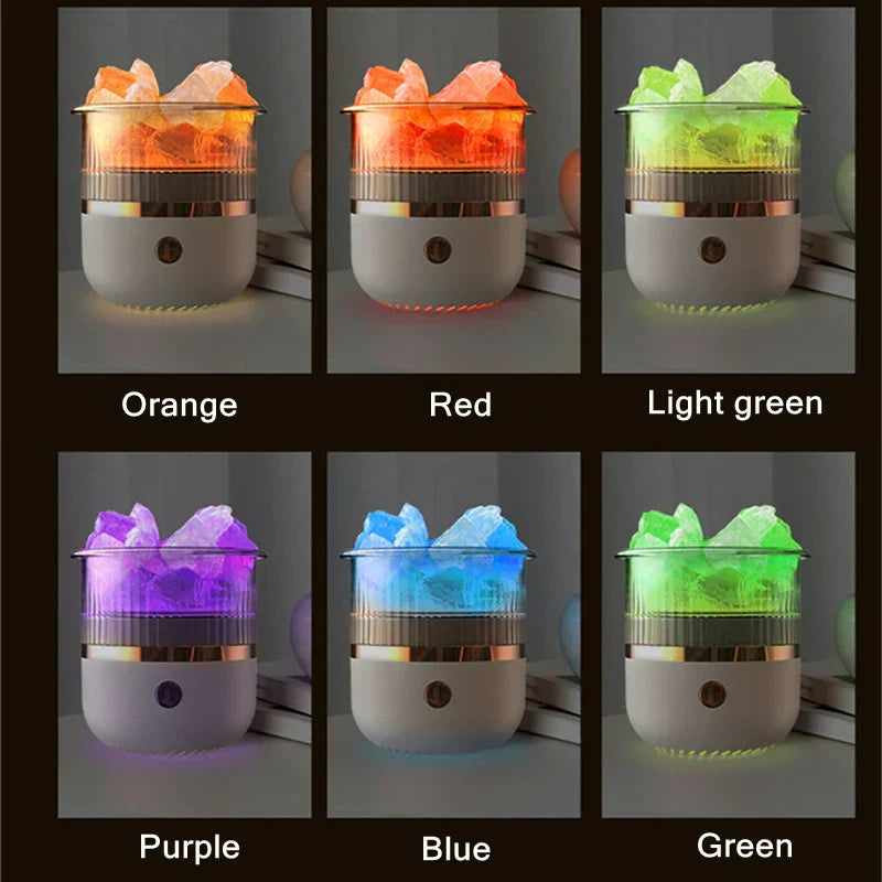 BowLift | Himalaya salt crystal lamp & essential oil diffuser, USB ultrasonic humidifier for home & office
