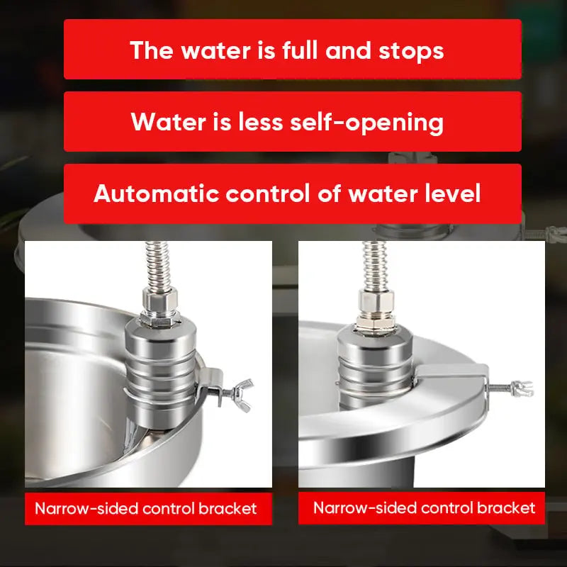BowLift | Mini Float Valve | Automatic Water Level Control | Stainless Steel | 10–150 PSI | Compact