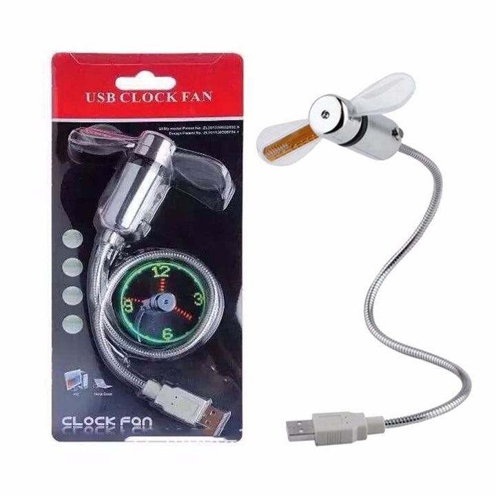 Mini USB Clock Fan | Bowlift