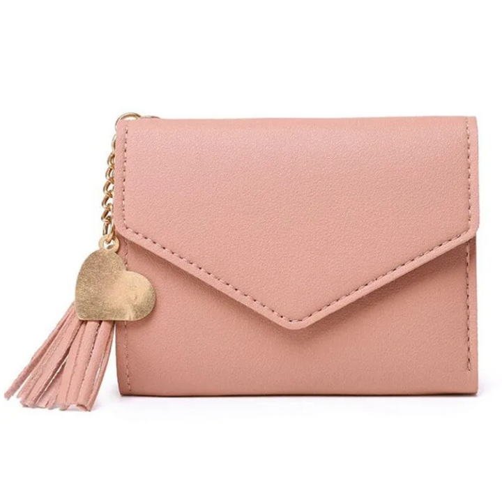 Elegant Compact Wallet with Tassel Bowlift