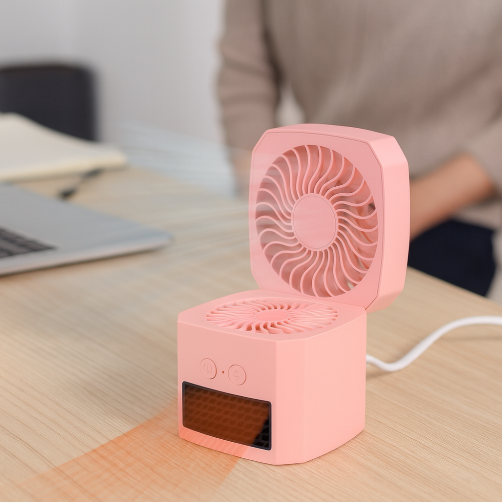 BowLift | Mini Electric Space Heater and Cooling Fan Portable Desktop Heater