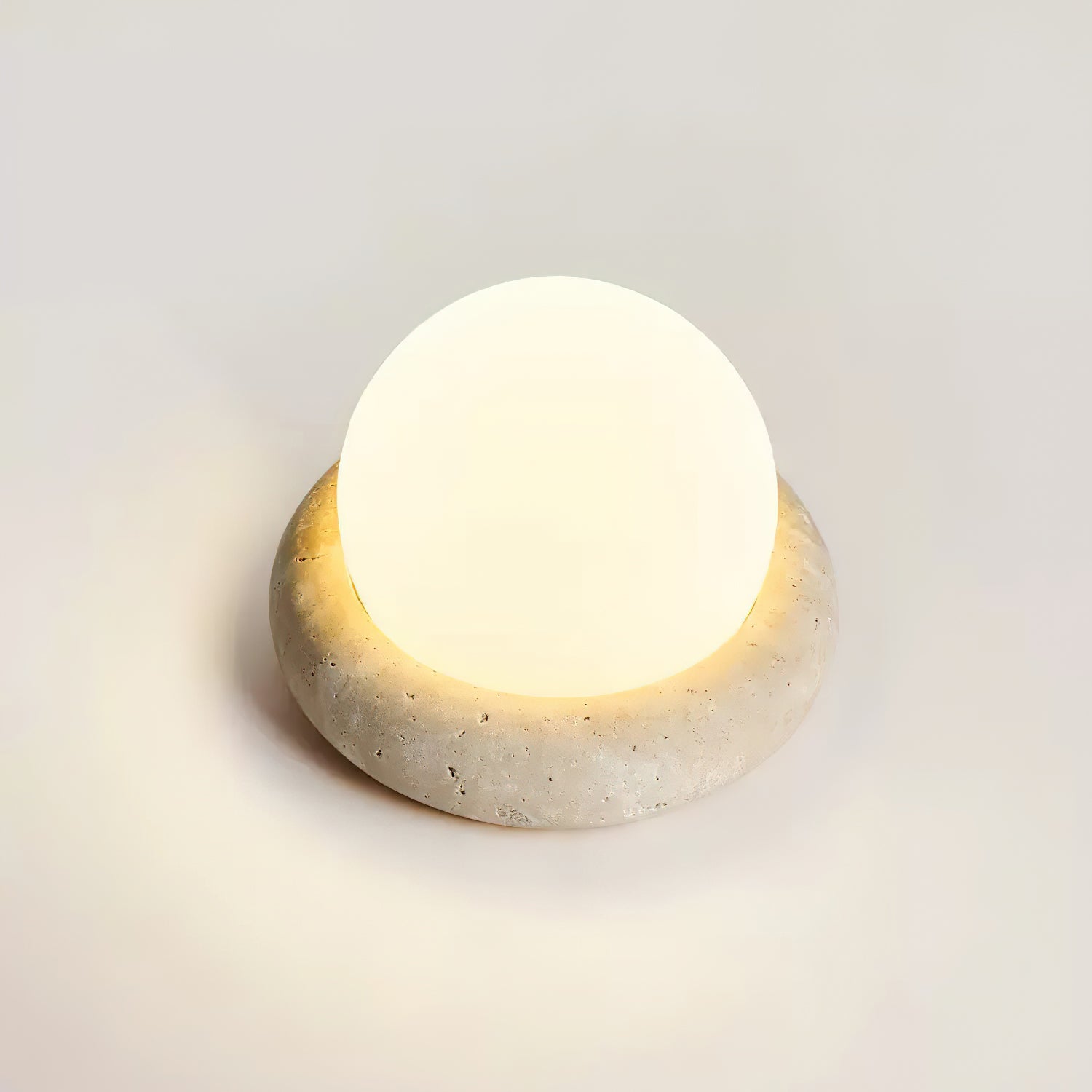 BowLift | Travertine Table Lamp