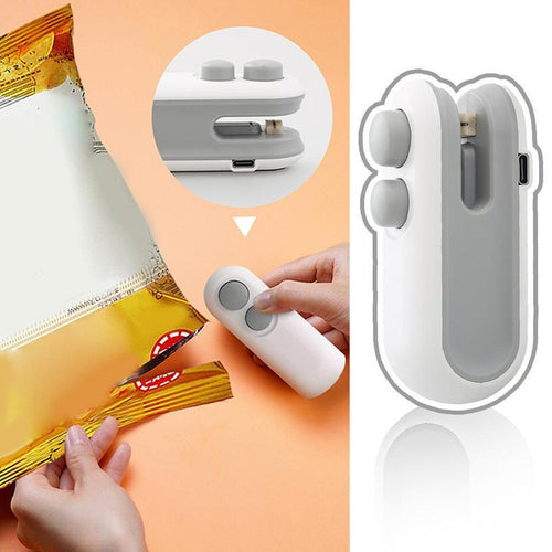 BowLift | Mini Sealer for Bags 2 in 1 – Portable Food Sealing Knife with Airtight Seal, Compact and Easy to Use