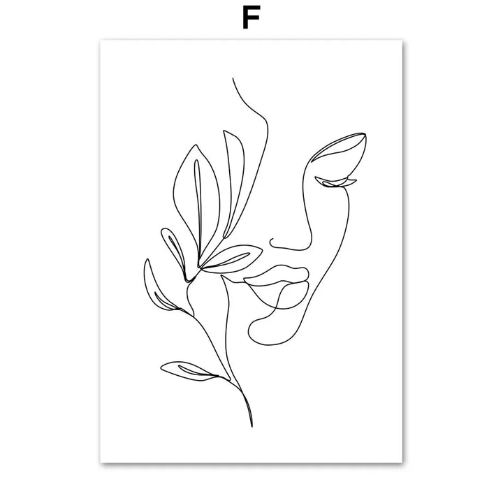 Minimalist Abstract Black White Beauty Figure Art Line Art Fine Art Canvas Prints Pictures For Living Room Bedroom Salon Art Decor | Bowlift