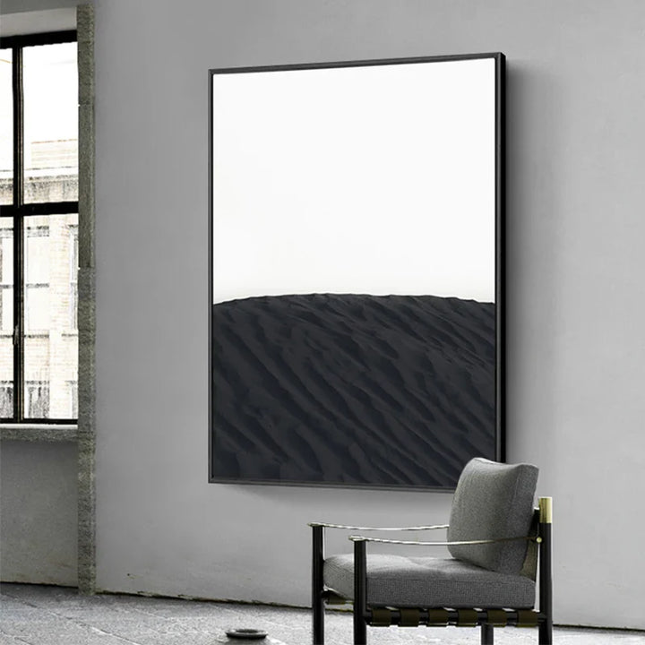 Minimalist Black White Architectural Abstract Wall Art Fine Art Canvas Prints Pictures For Modern Apartment Living Room Art For Contemporary Home Decor | Bowlift