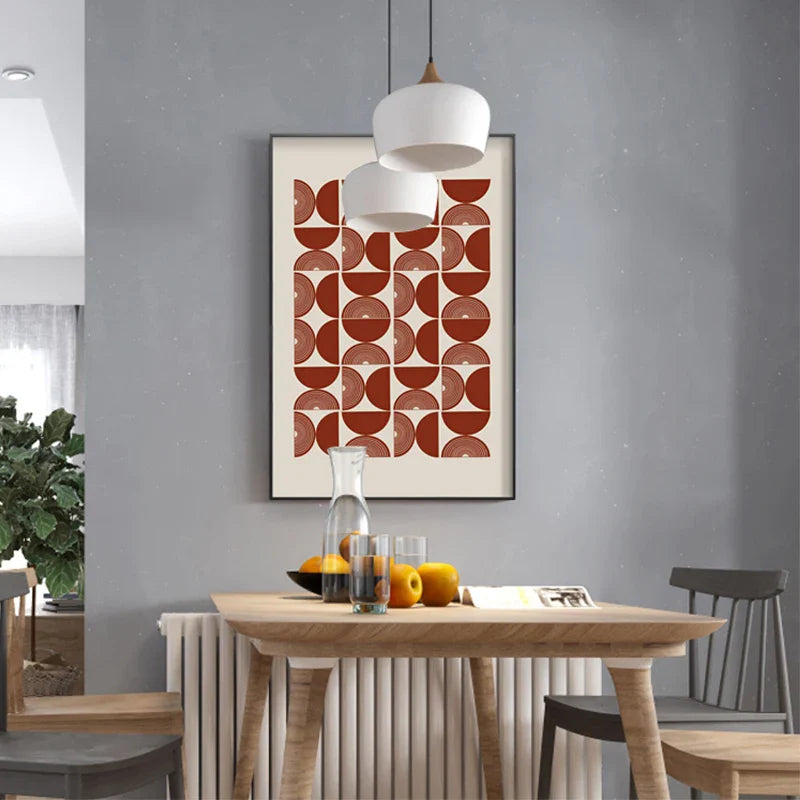 Minimalist Geometric Sun Moon Wall Art Fine Art Canvas Prints Modern Abstract Poster Pictures For Living Room Dining Room Art Decoration | Bowlift
