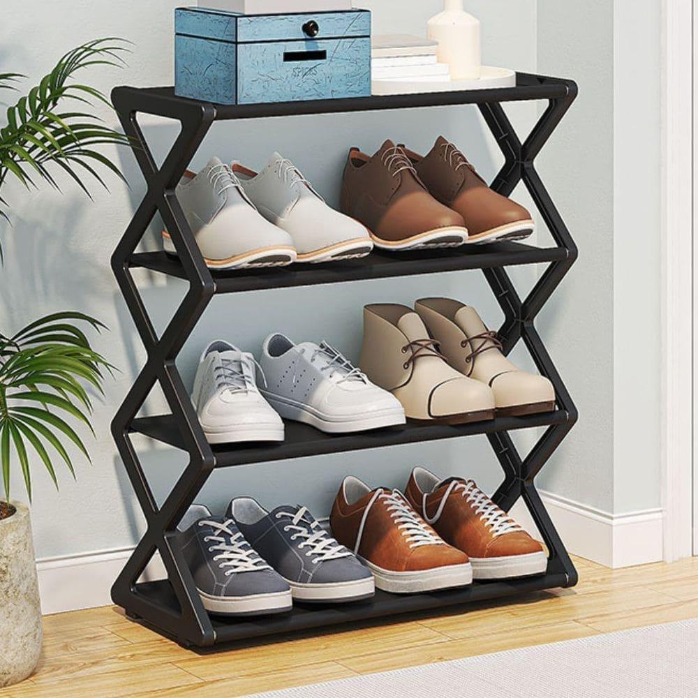 BowLift | Minimalist 4-Tier Shoe Rack – Compact, Modern & Eco-Friendly Shoe Storage Shelf