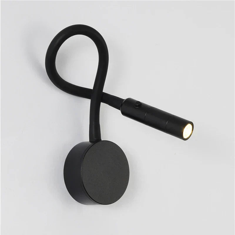 BowLift | SleekGlow – Minimalist LED Reading Wall Lamp with Adjustable Arm