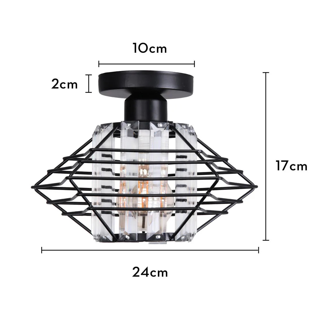 Modern Crystal Ceiling Light – Elegant Nordic Ceiling Lamp for Living Room and Hallway | Bowlift