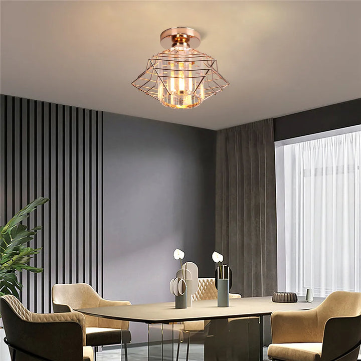 Modern Crystal Ceiling Light – Elegant Nordic Ceiling Lamp for Living Room and Hallway | Bowlift