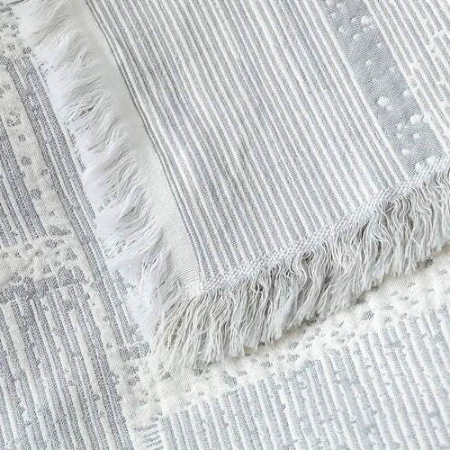 BowLift | Mixed Tone Geometric Cotton Blanket