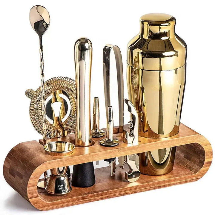 BowLift | Mixique 10-Piece Stainless Steel Cocktail Bar Set