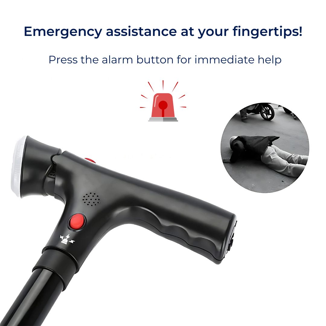 BowLift | Folding Cane | Lightweight, Telescopic & Collapsible Walking Stick for Seniors and Travellers