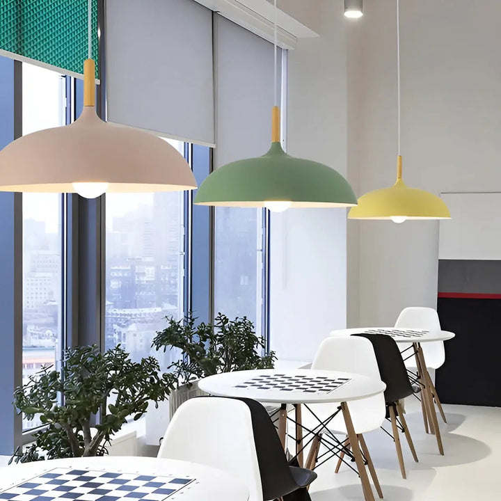 BowLift | Scandinavian Elegance: Luxury Oak Ceiling Lamp with LED Lighting