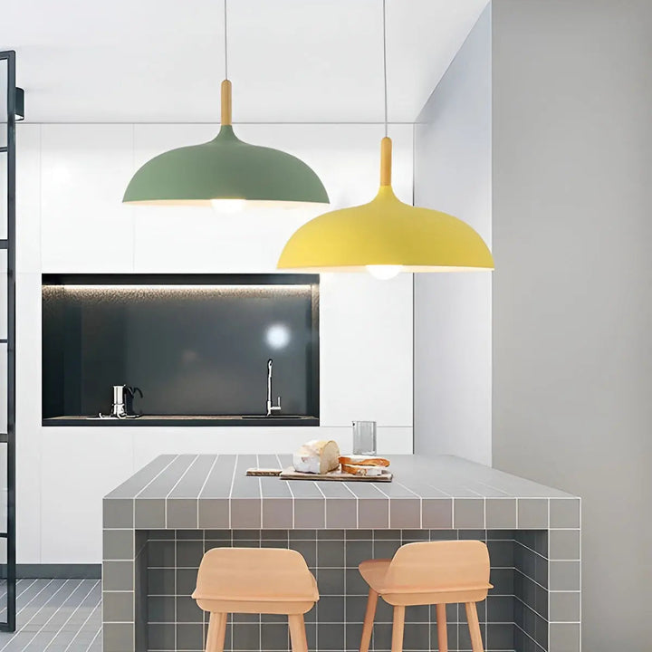BowLift | Scandinavian Elegance: Luxury Oak Ceiling Lamp with LED Lighting