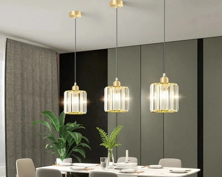 Elegant crystal pendant lamp – luxury lighting for dining room and living room | Bowlift