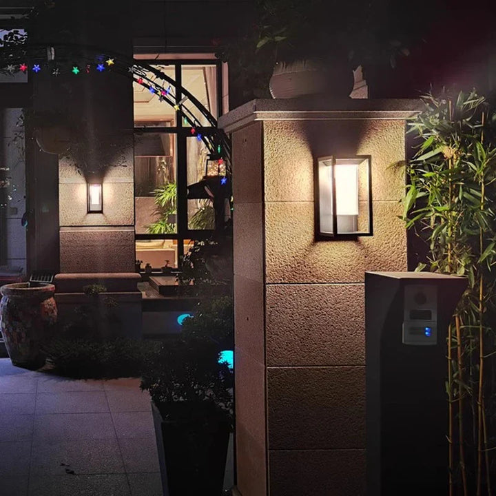 Modern LED wall light for outdoor use, energy-saving and weatherproof | Bowlift