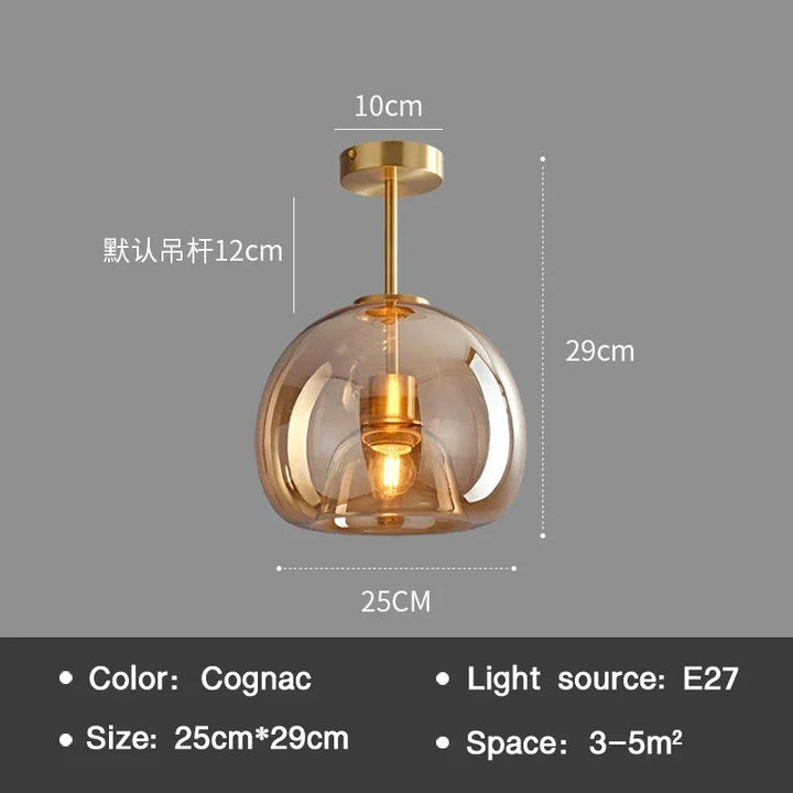 PureLicht - Minimalistic Glass Ceiling Lamp for Bedroom and Living Room | Bowlift