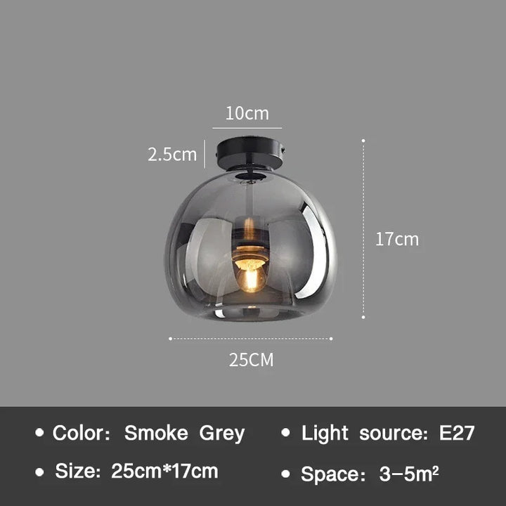 PureLicht - Minimalistic Glass Ceiling Lamp for Bedroom and Living Room | Bowlift