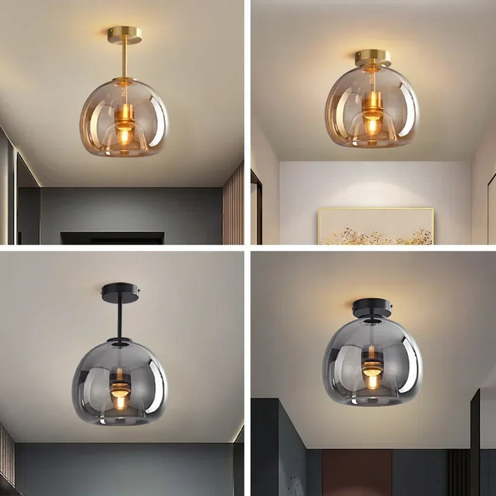 PureLicht - Minimalistic Glass Ceiling Lamp for Bedroom and Living Room | Bowlift