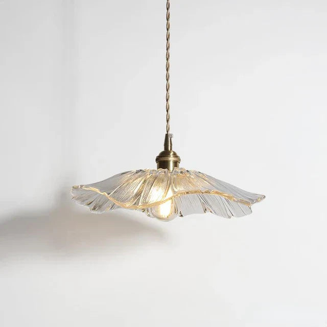 FloraGlimmer - Modern Flower-Shaped Pendant Lamp | Glass Design | LED Lighting for Living Room and Dining Room | Bowlift