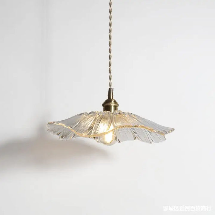 FloraGlimmer - Modern Flower-Shaped Pendant Lamp | Glass Design | LED Lighting for Living Room and Dining Room | Bowlift