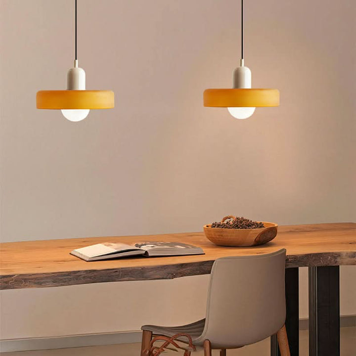 BowLift | Bauhaus Colored Glass Pendant Light