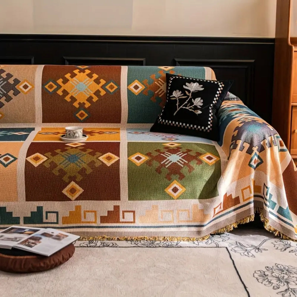 BowLift | Modern Geometric Tribal Sofa Cover