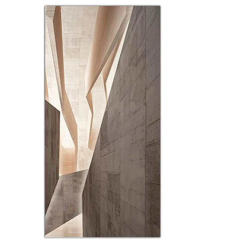 Modern Aesthetics Abstract Architectural Sunrise Wall Art Fine Art Canvas Prints Pictures For Contemporary Loft Apartment Home Office Foyer Art Decor | Bowlift