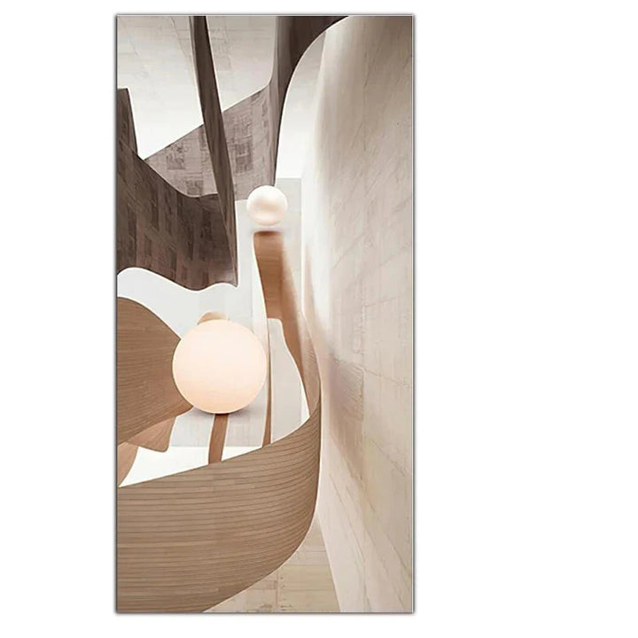Modern Aesthetics Abstract Architectural Sunrise Wall Art Fine Art Canvas Prints Pictures For Contemporary Loft Apartment Home Office Foyer Art Decor | Bowlift