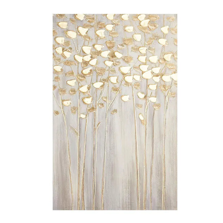 Modern Abstract Auspicious Golden Money Tree Wall Art Fine Art Canvas Prints Posters Pictures For Living Room Dining Room Bedroom Art Decor | Bowlift