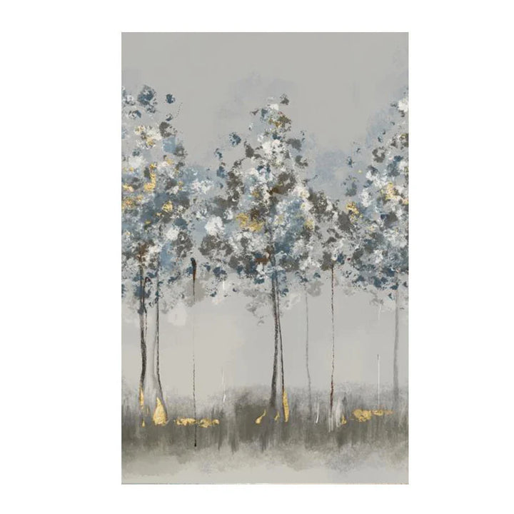 Modern Abstract Auspicious Golden Money Tree Wall Art Fine Art Canvas Prints Posters Pictures For Living Room Dining Room Bedroom Art Decor | Bowlift