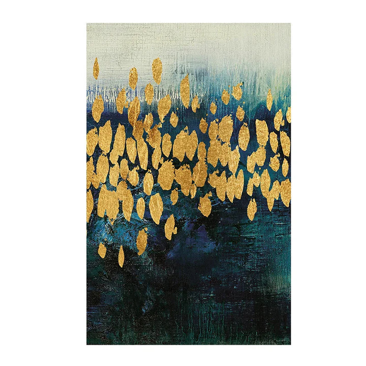 Modern Abstract Auspicious Golden Money Tree Wall Art Fine Art Canvas Prints Posters Pictures For Living Room Dining Room Bedroom Art Decor | Bowlift