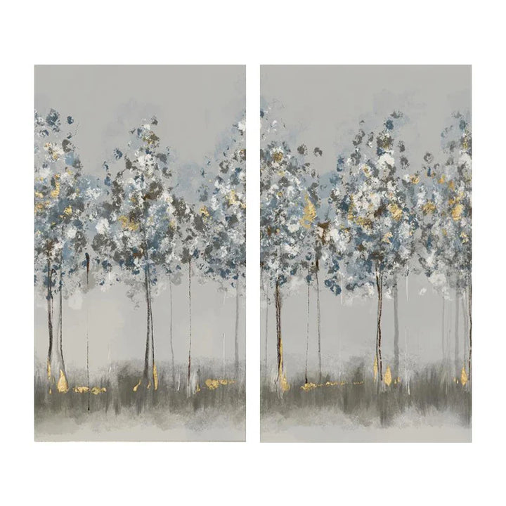 Modern Abstract Auspicious Golden Money Tree Wall Art Fine Art Canvas Prints Posters Pictures For Living Room Dining Room Bedroom Art Decor | Bowlift