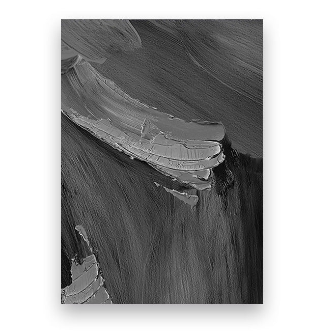 Modern Abstract Black & White Minimalist Wall Art Fine Art Canvas Prints Textural Design Pictures For Modern Loft Apartment Home Office Decor | Bowlift