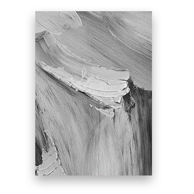 Modern Abstract Black & White Minimalist Wall Art Fine Art Canvas Prints Textural Design Pictures For Modern Loft Apartment Home Office Decor | Bowlift