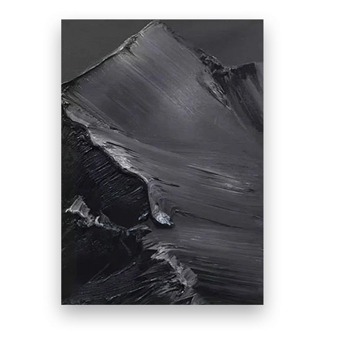 Modern Abstract Black & White Minimalist Wall Art Fine Art Canvas Prints Textural Design Pictures For Modern Loft Apartment Home Office Decor | Bowlift