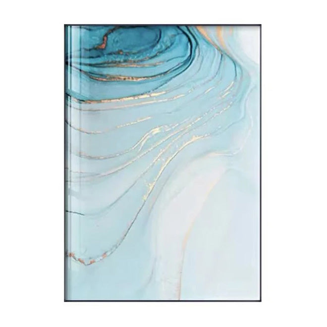 Modern Abstract Botanical Floral Blue Golden Jade Marble Prints Wall Art Fine Art Canvas Prints Pictures For Living Room Bedroom Art Decor | Bowlift