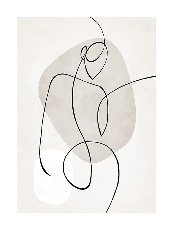 Modern Abstract Line Art Figure Art Gallery Wall Art Fine Art Canvas Prints Minimalist Lifestyle Pictures For Living Room Bedroom Art Decor | Bowlift