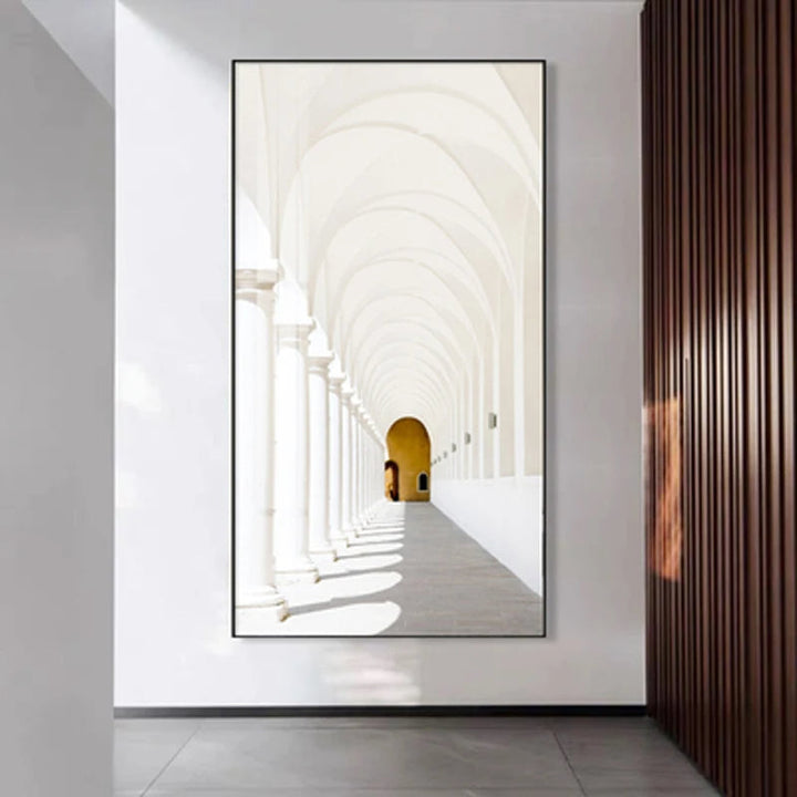Modern Abstract Minimalist Arches Architecture Wall Art Fine Art Canvas Prints Pictures For Entrance Hall Foyer Living Room Home Office Decor | Bowlift