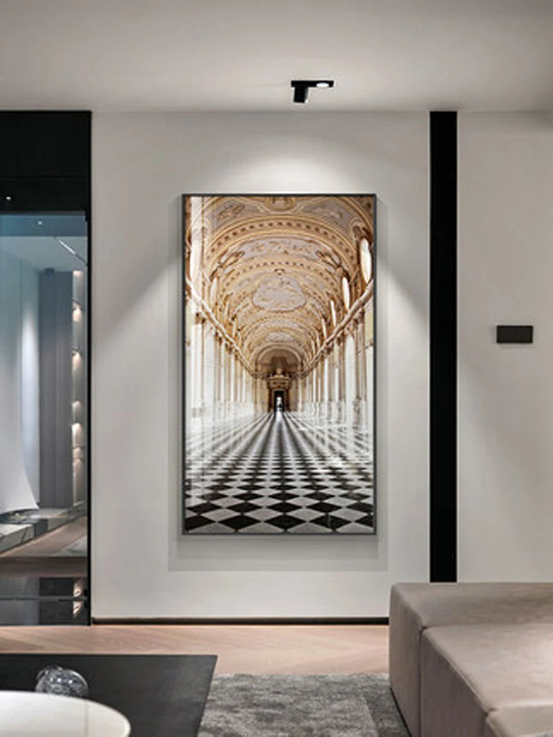 Modern Abstract Minimalist Arches Architecture Wall Art Fine Art Canvas Prints Pictures For Entrance Hall Foyer Living Room Home Office Decor | Bowlift
