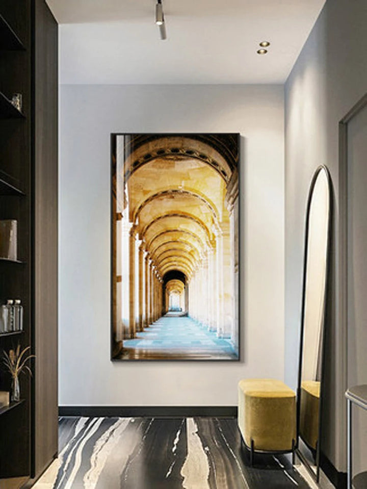 Modern Abstract Minimalist Arches Architecture Wall Art Fine Art Canvas Prints Pictures For Entrance Hall Foyer Living Room Home Office Decor | Bowlift