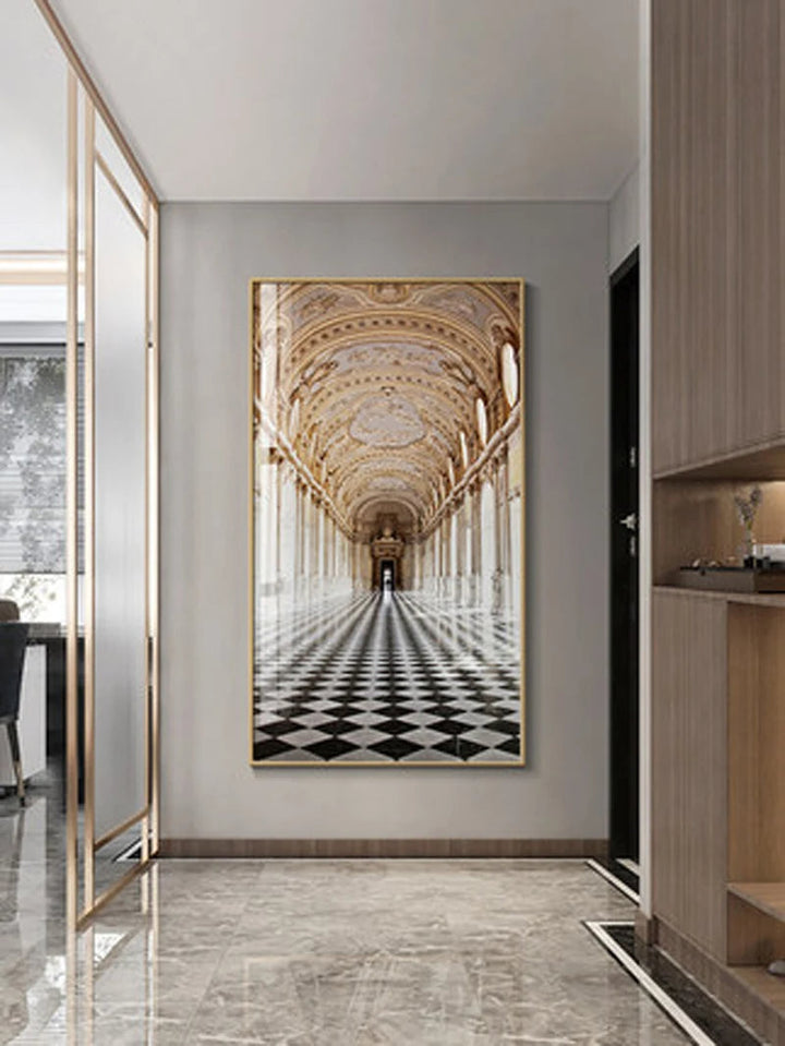 Modern Abstract Minimalist Arches Architecture Wall Art Fine Art Canvas Prints Pictures For Entrance Hall Foyer Living Room Home Office Decor | Bowlift