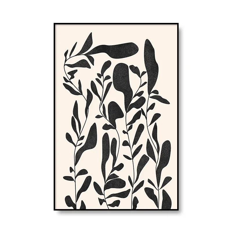 Modern Abstract Minimalist Feminine Body Art Line Art Wall Art Fine Art Canvas Prints Black White Posters Pictures For Contemporary Home Decor | Bowlift